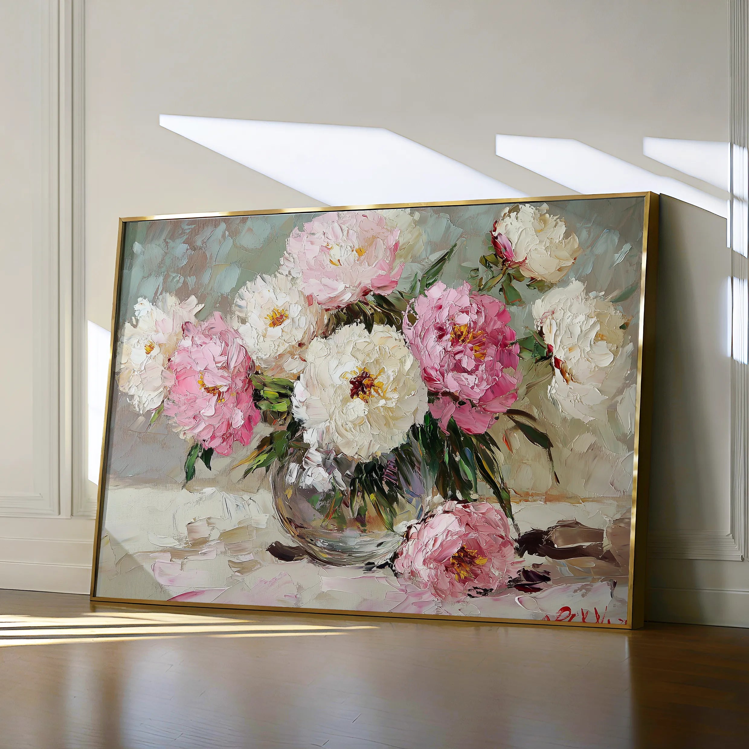 Floral 1107 Canvas Art 60 x 40 cm / Black