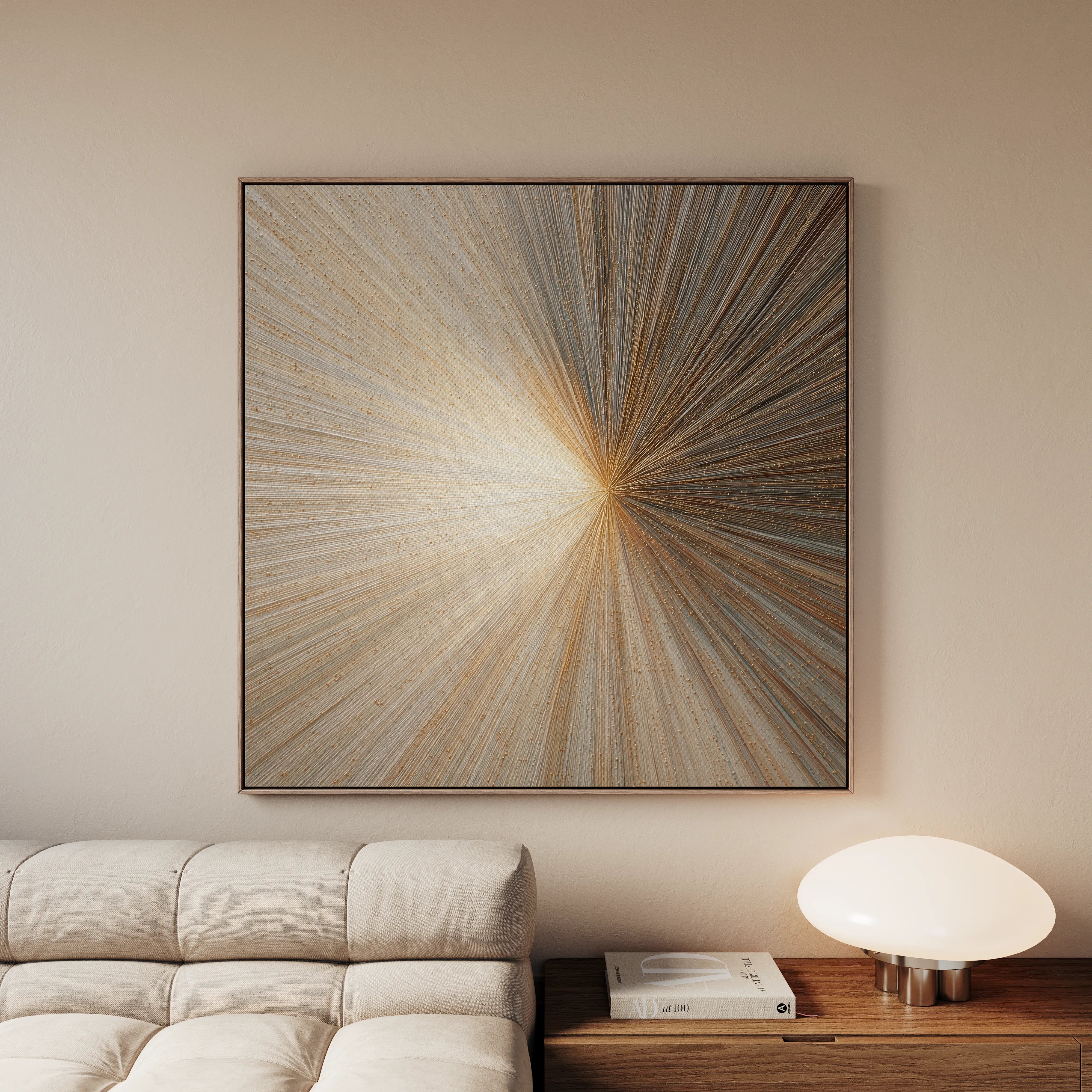Abstract 1108 Canvas Art 60 x 60 cm / Black