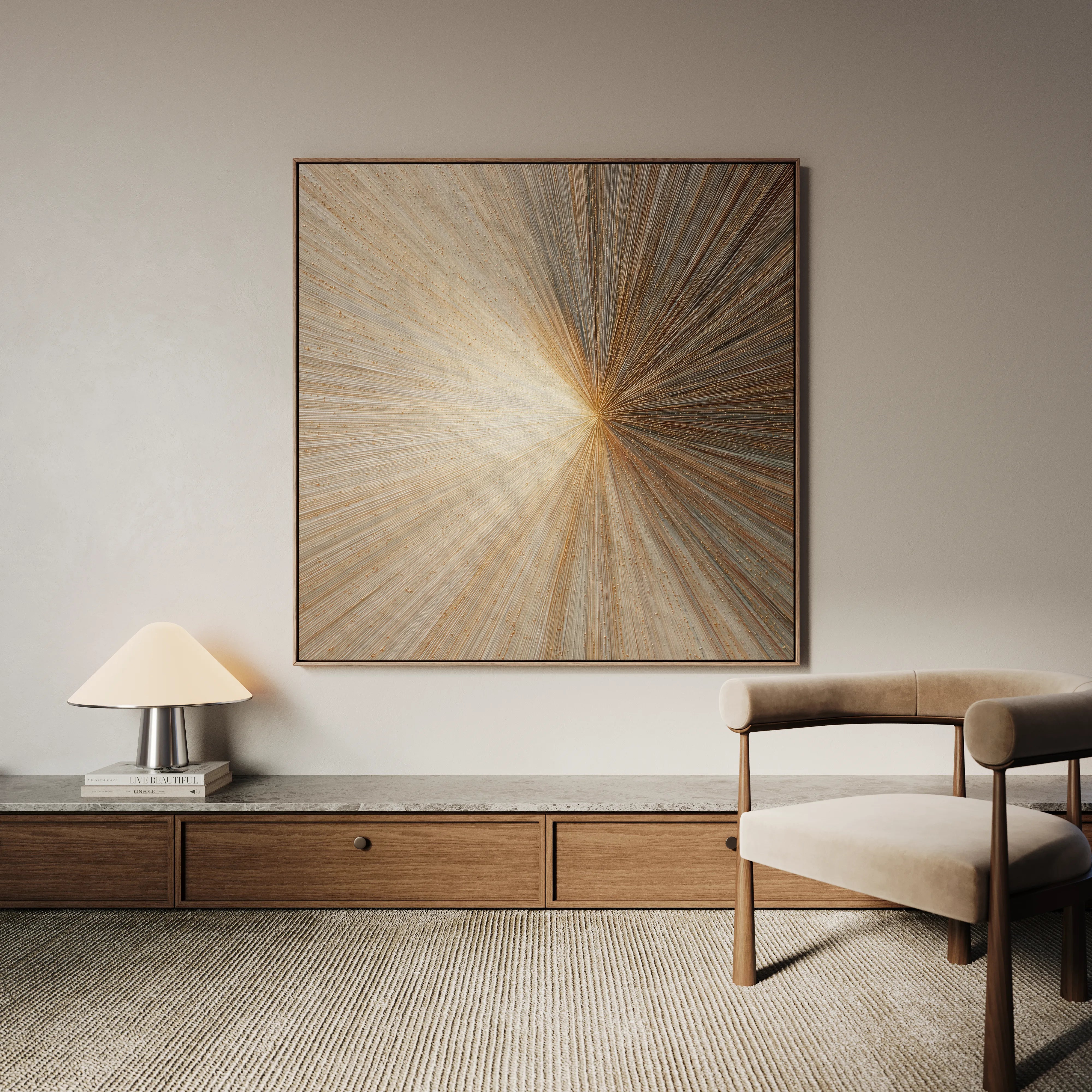 Abstract 1108 Canvas Art 60 x 60 cm / Black