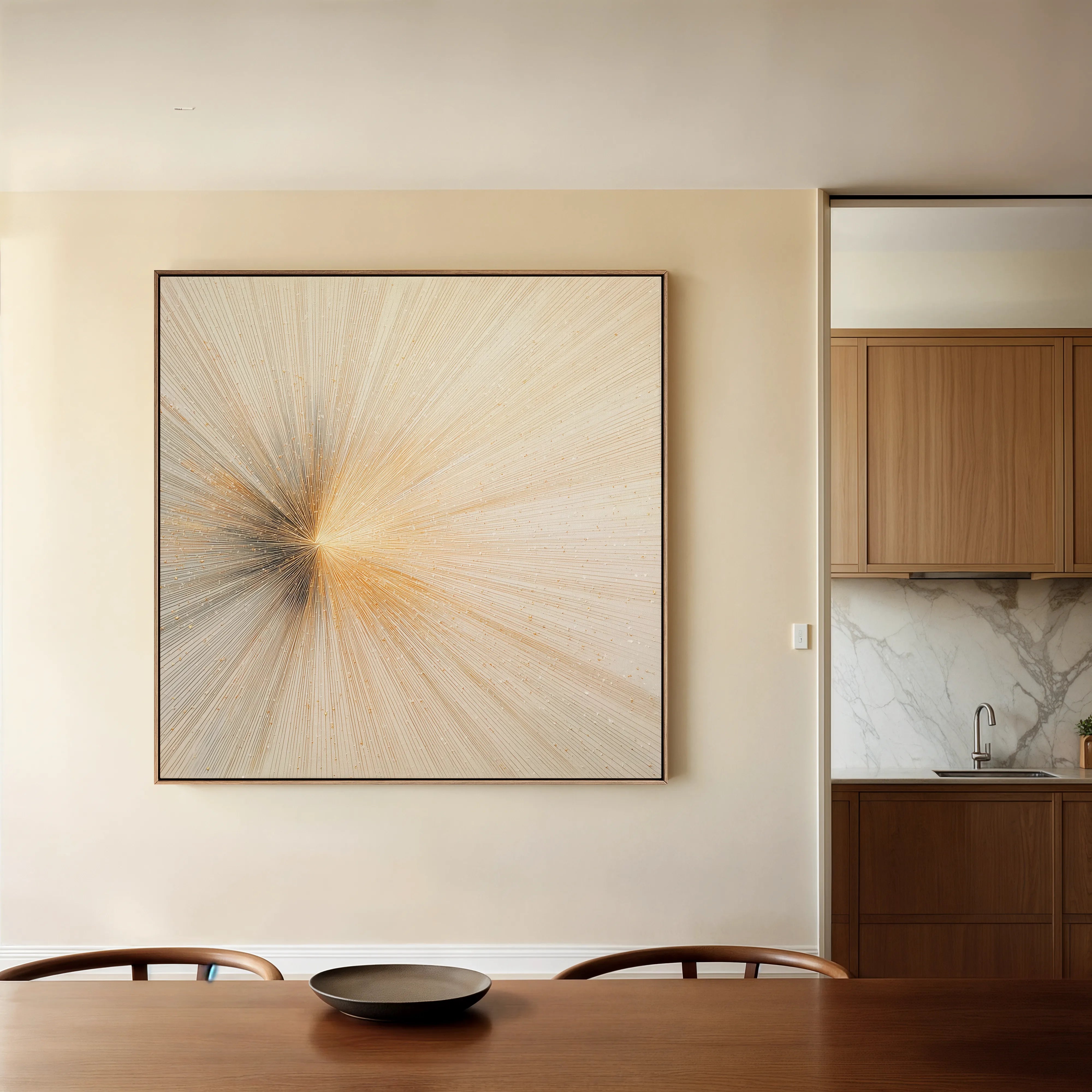 Abstract 1109 Canvas Art 60 x 60 cm / Black