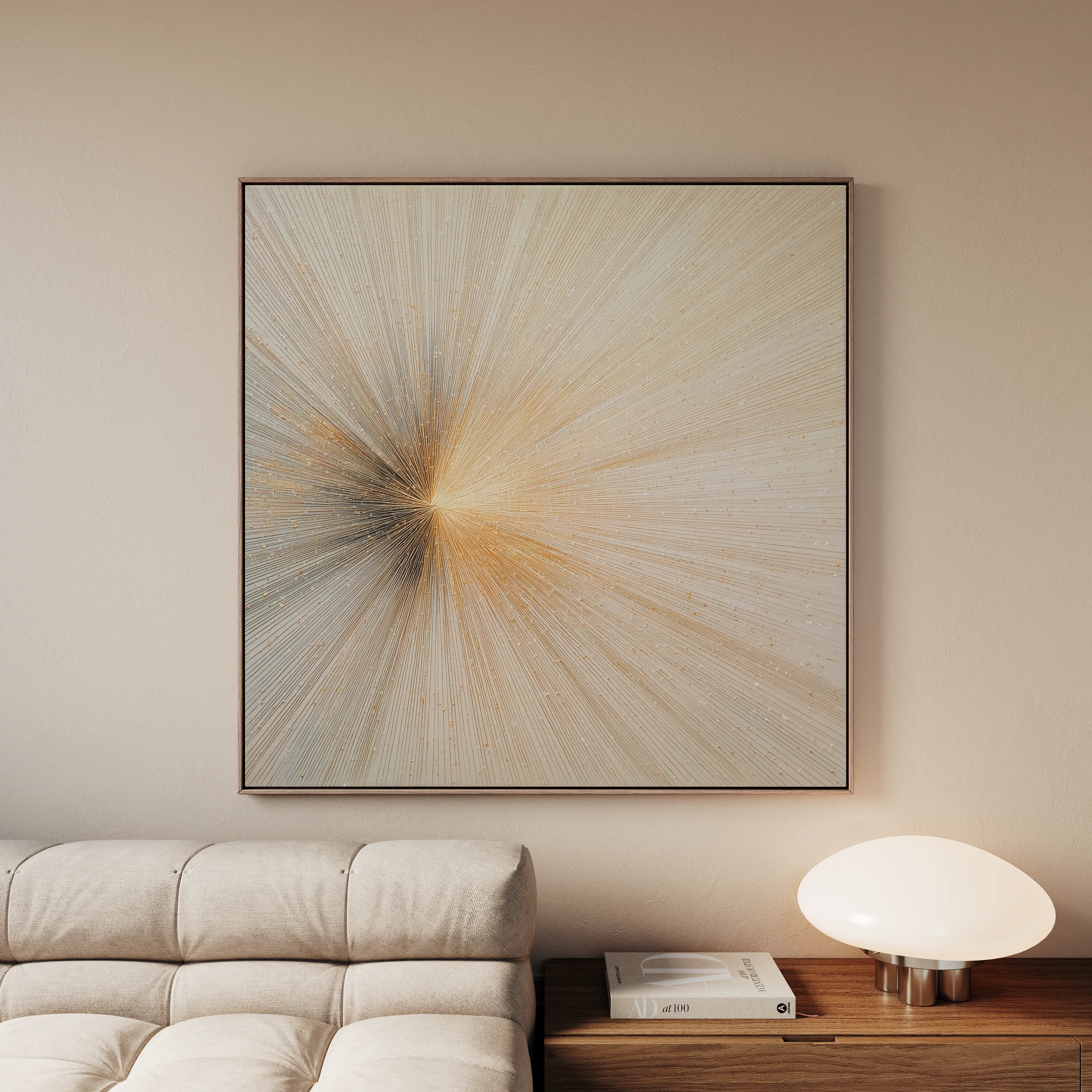 Abstract 1109 Canvas Art 60 x 60 cm / Black