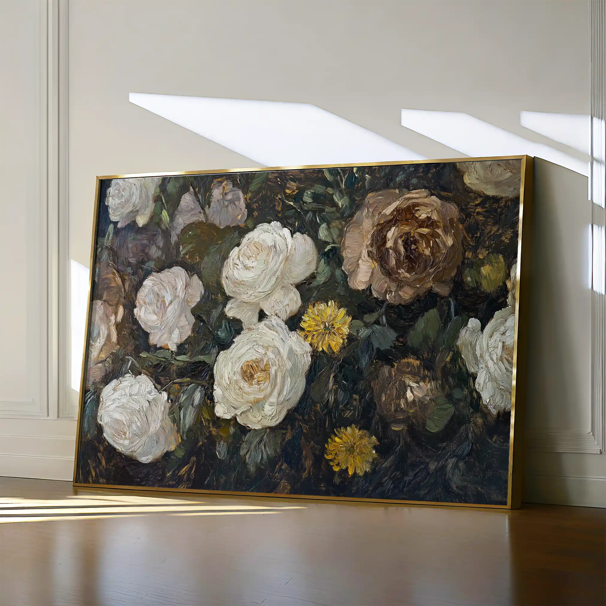 Floral 1109 Canvas Art 60 x 40 cm / Black
