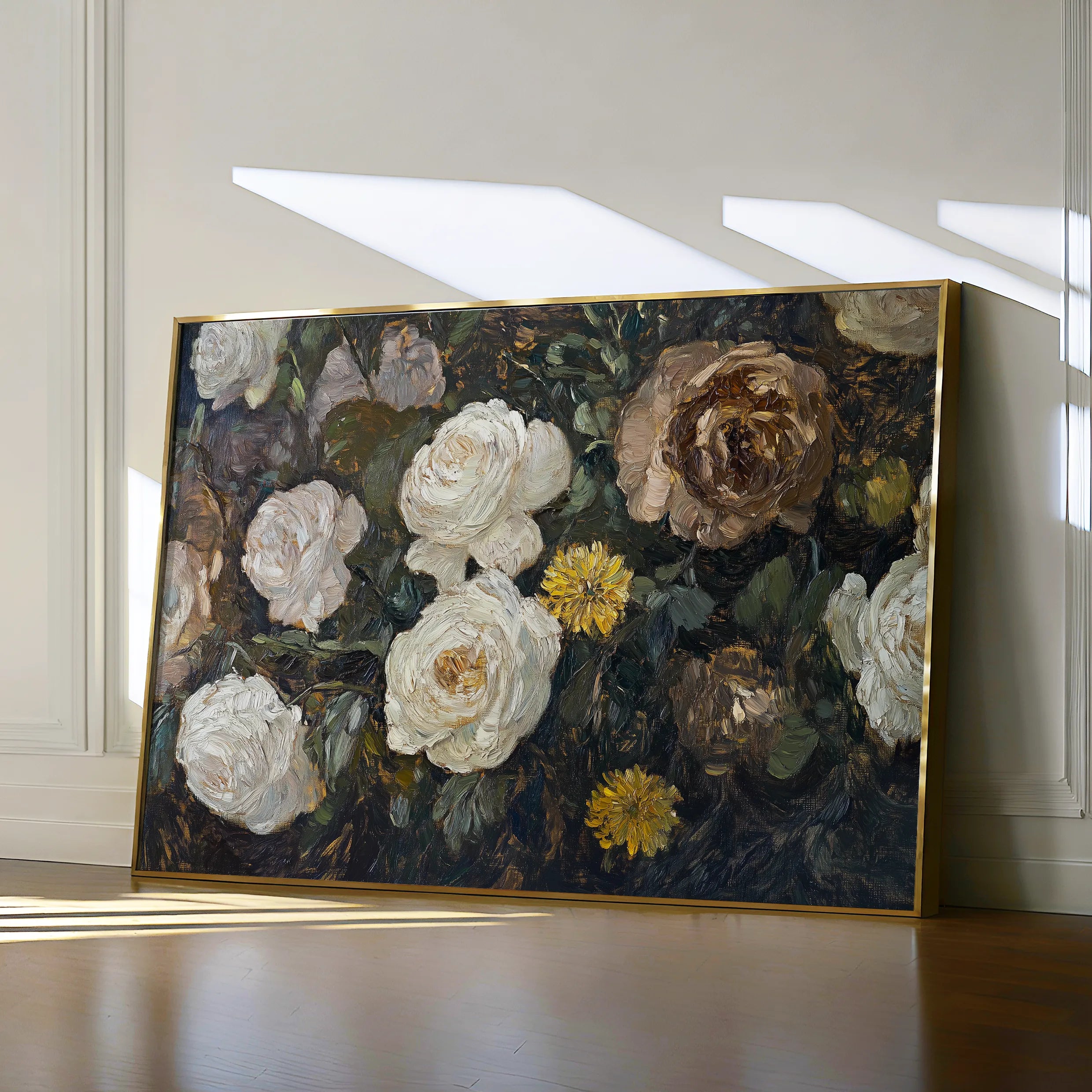 Floral 1109 Canvas Art 60 x 40 cm / Black