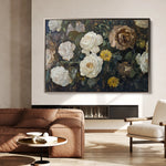 Floral 1109 Canvas Art 60 x 40 cm / Black