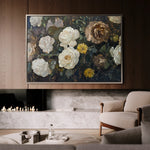 Floral 1109 Canvas Art 60 x 40 cm / Black