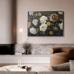 Floral 1109 Canvas Art 60 x 40 cm / Black