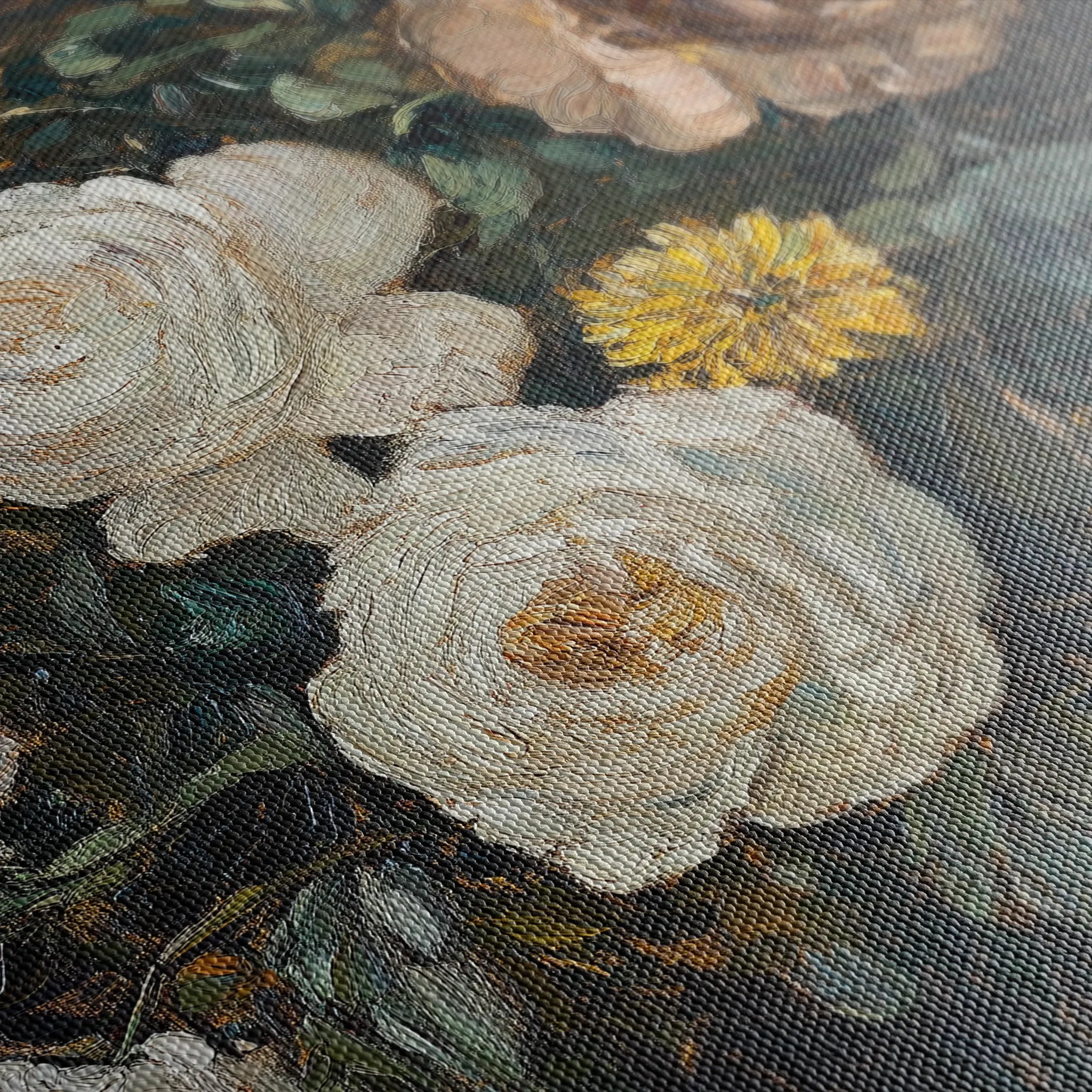 Floral 1109 Canvas Art 60 x 40 cm / Black