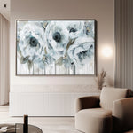Floral 111 Canvas Art 60 x 40 cm / Black