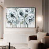 Floral 111 Canvas Art 60 x 40 cm / Black