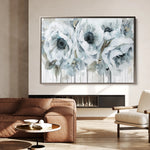 Floral 111 Canvas Art 60 x 40 cm / Black