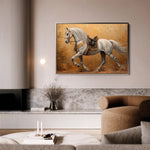 Horses 111 Canvas Art 60 x 40 cm / Black