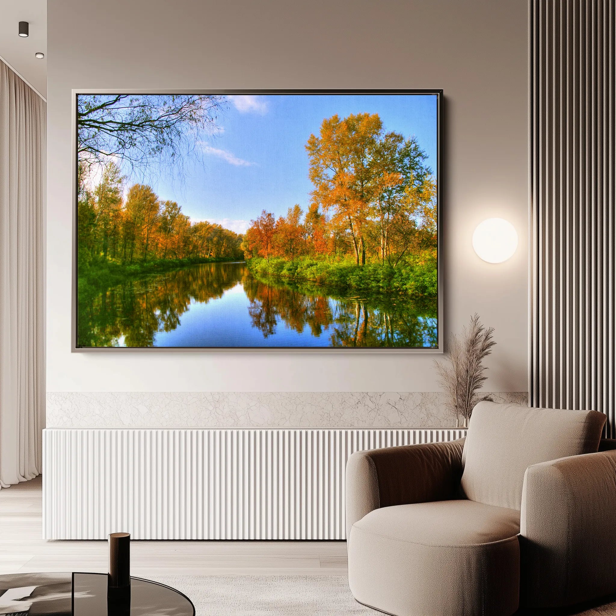 Landscape 111 Canvas Art 60 x 40 cm / Black