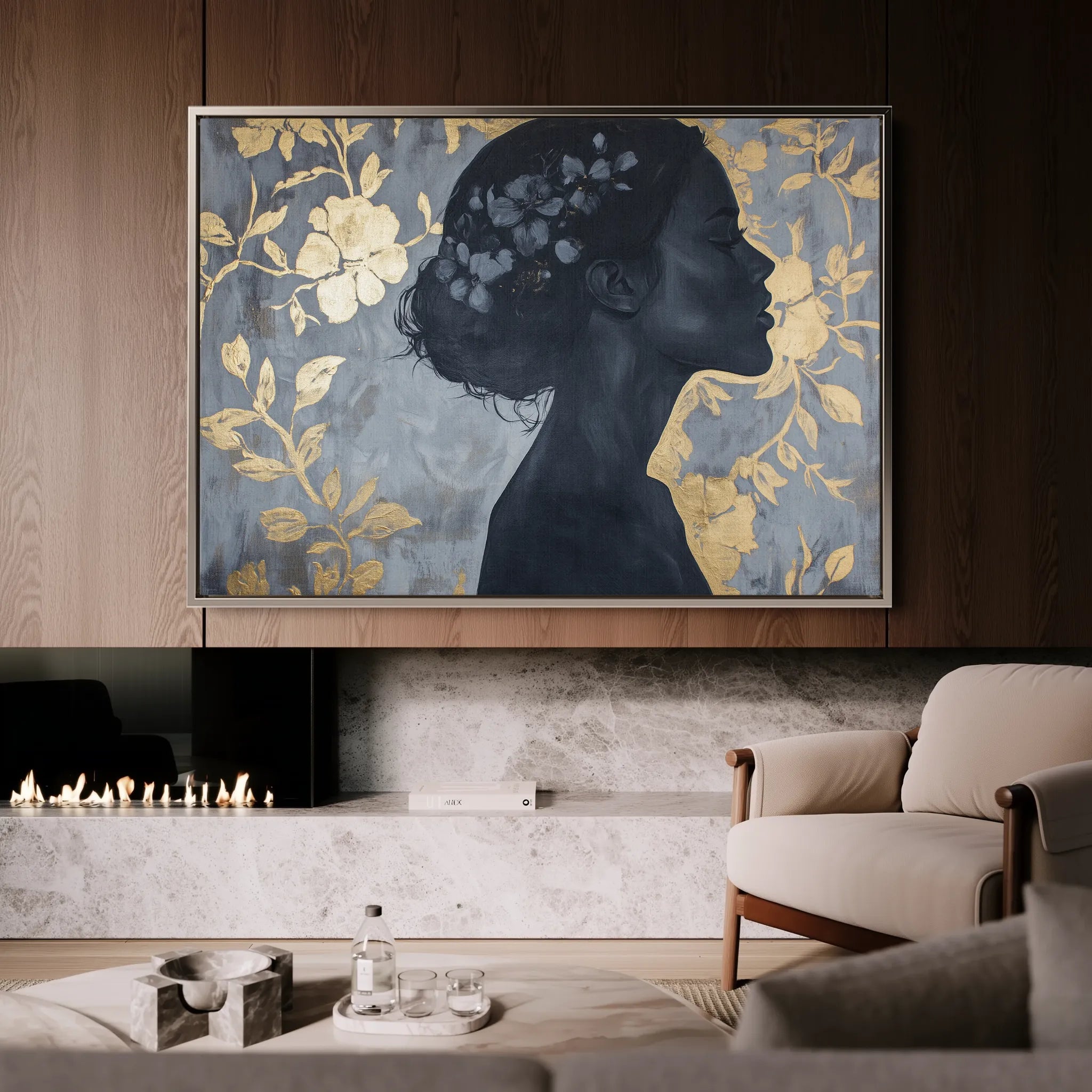 Portrait 111 Canvas Art 60 x 40 cm / Black