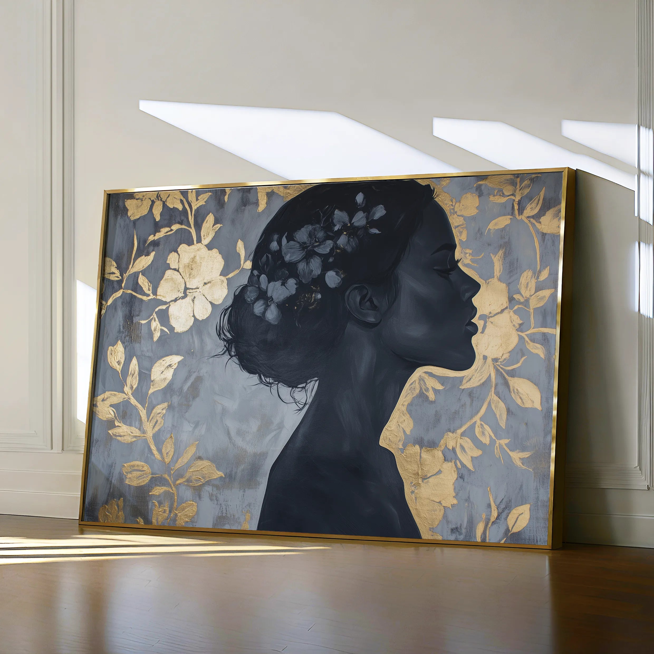 Portrait 111 Canvas Art 60 x 40 cm / Black