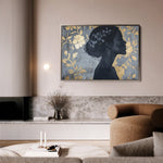 Portrait 111 Canvas Art 60 x 40 cm / Black