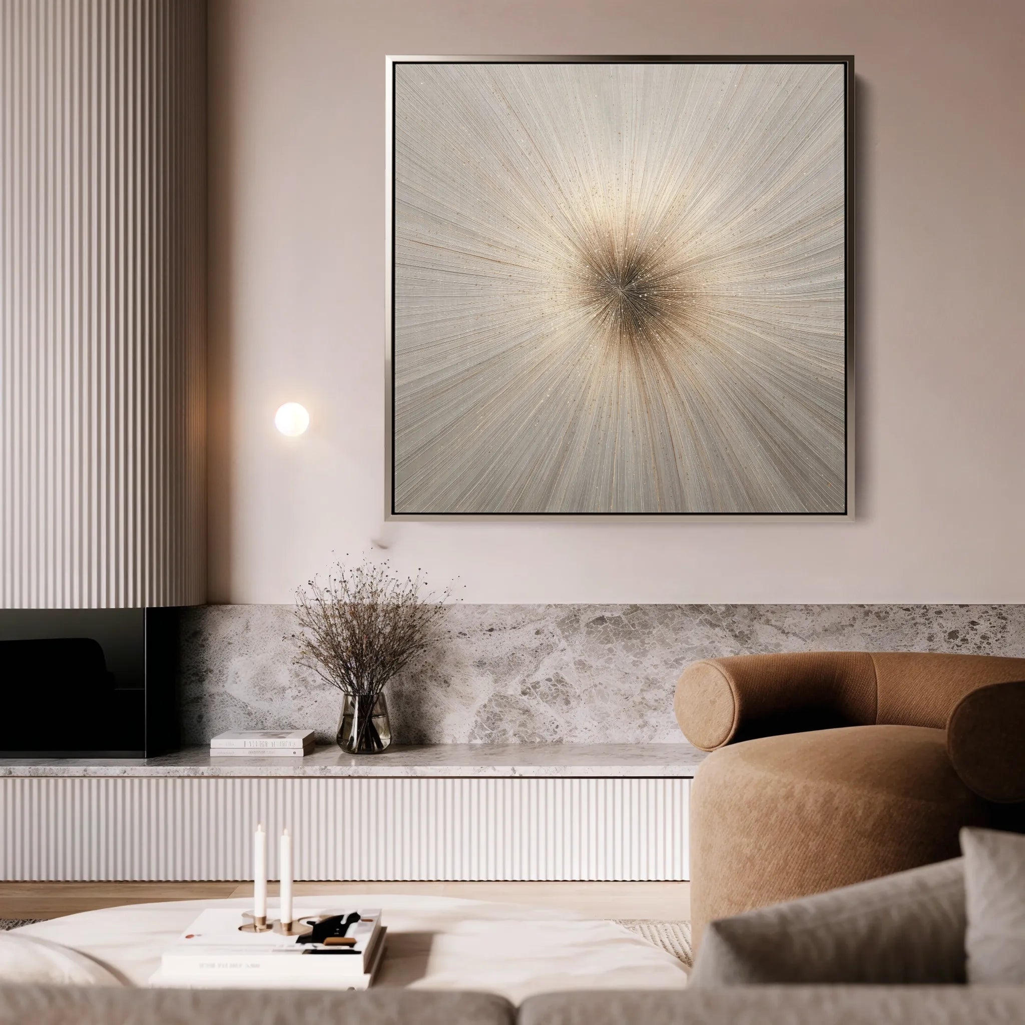 Abstract 1110 Canvas Art 60 x 60 cm / Black