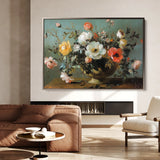 Floral 1110 Canvas Art 60 x 40 cm / Black