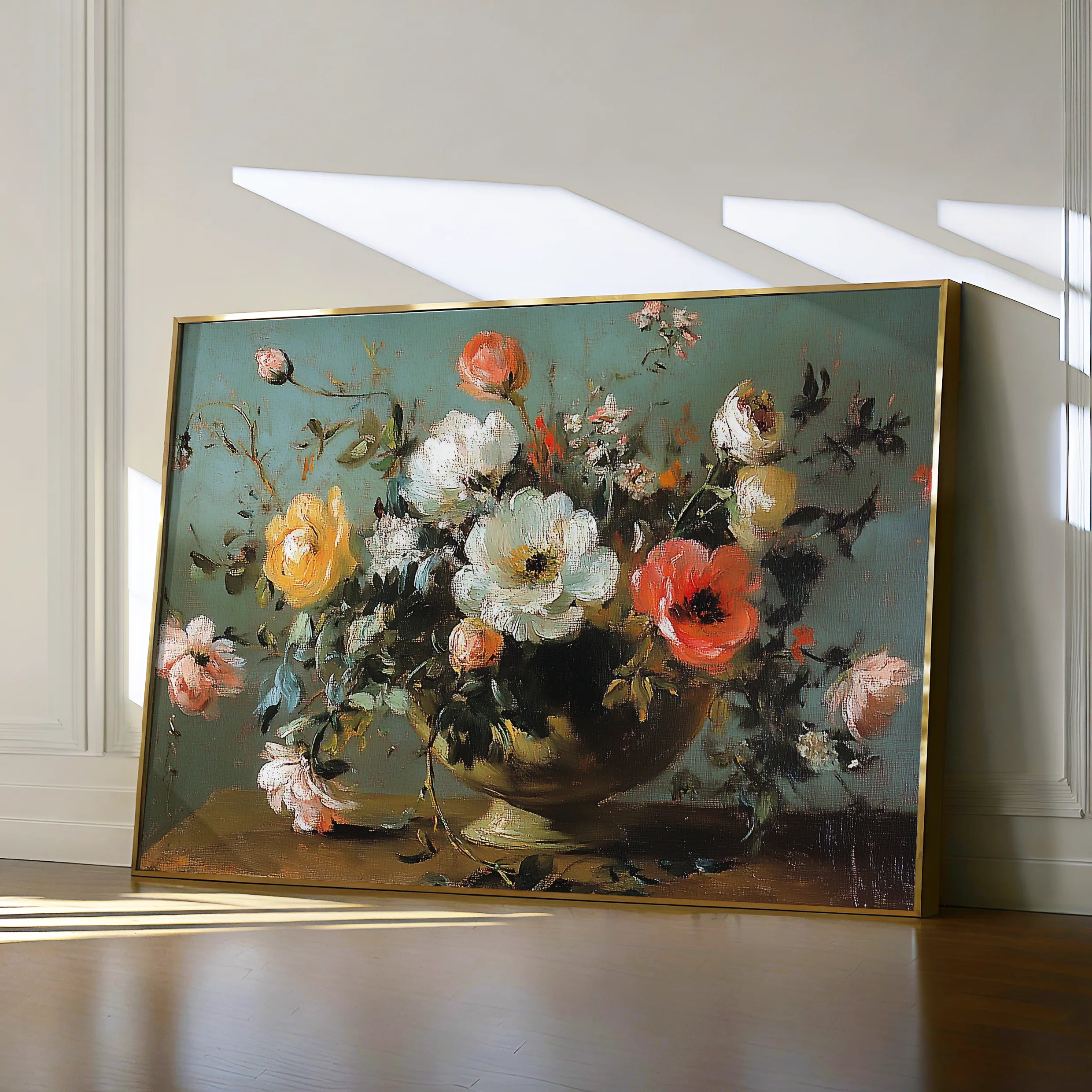 Floral 1110 Canvas Art 60 x 40 cm / Black