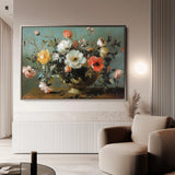 Floral 1110 Canvas Art 60 x 40 cm / Black