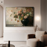 Floral 1111 Canvas Art 60 x 40 cm / Black