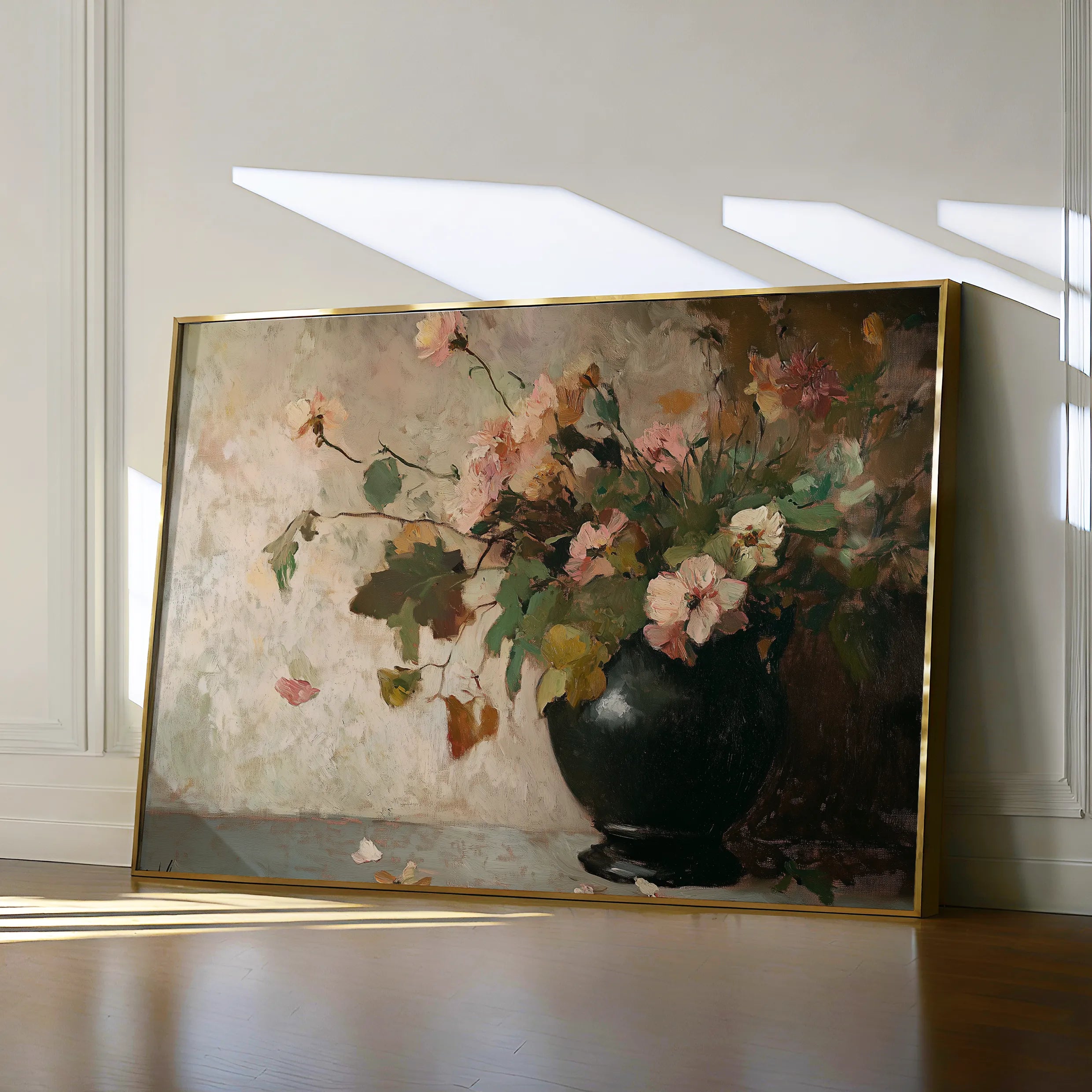 Floral 1111 Canvas Art 60 x 40 cm / Black