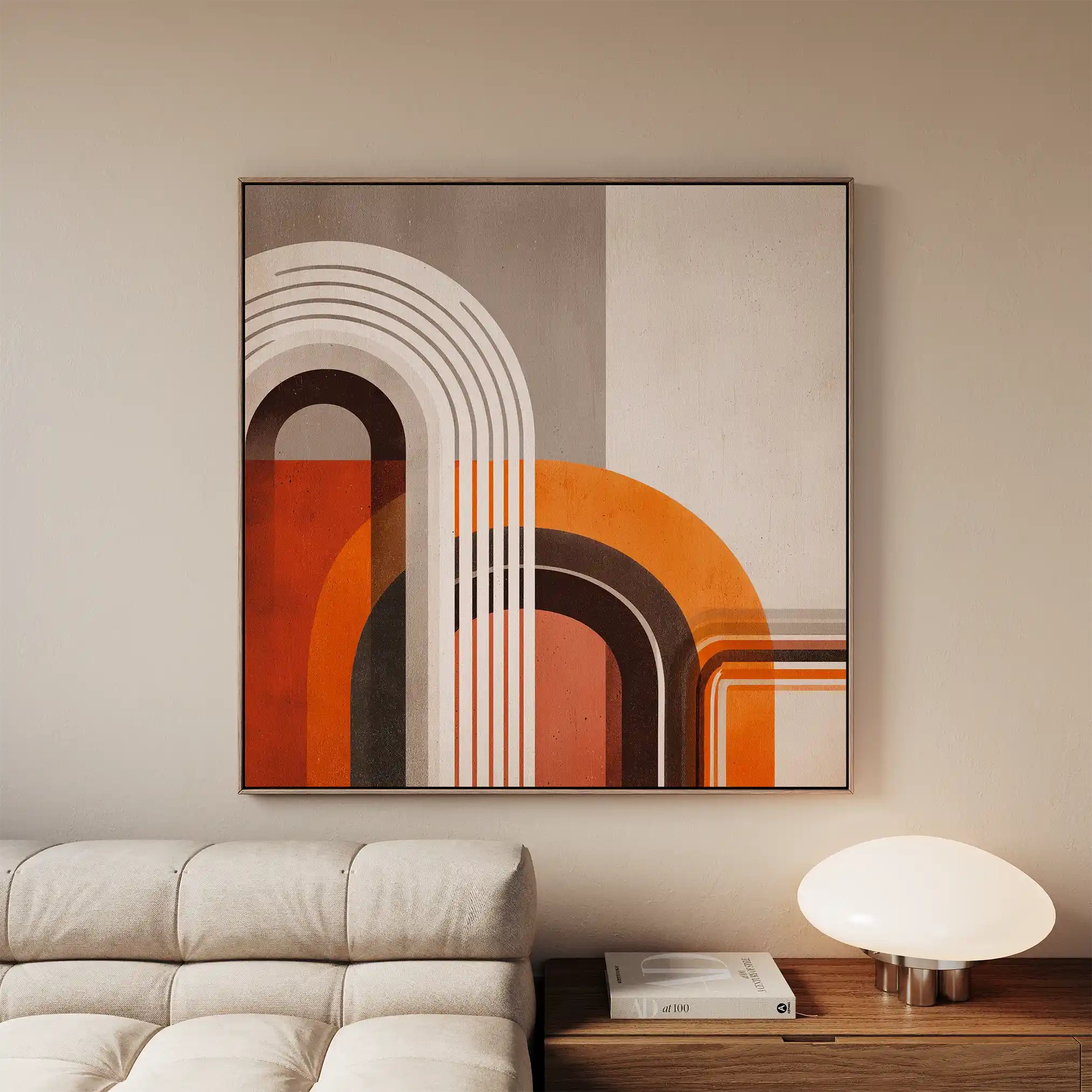 Abstract 1112 Canvas Art 60 x 60 cm / Black