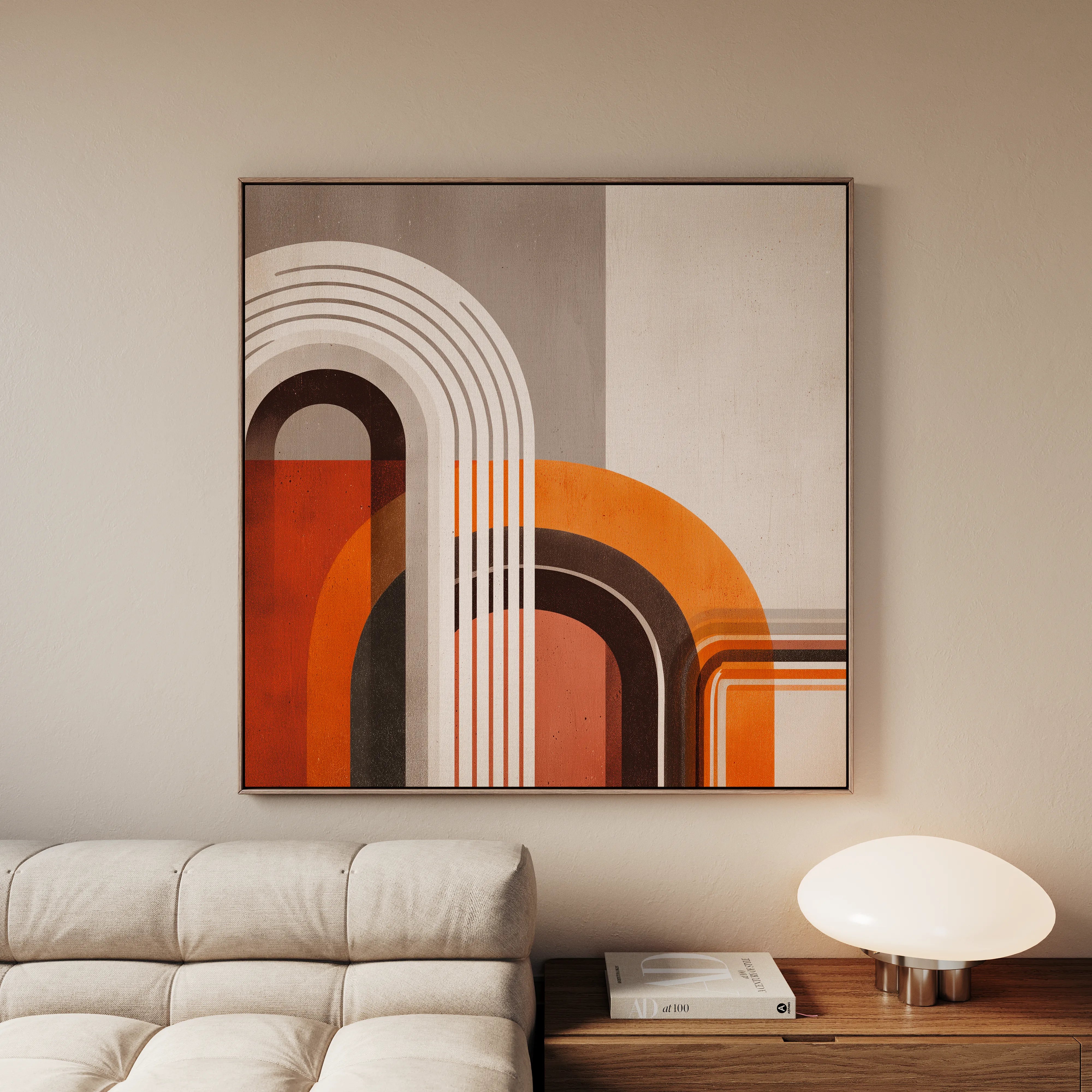 Abstract 1112 Canvas Art 60 x 60 cm / Black