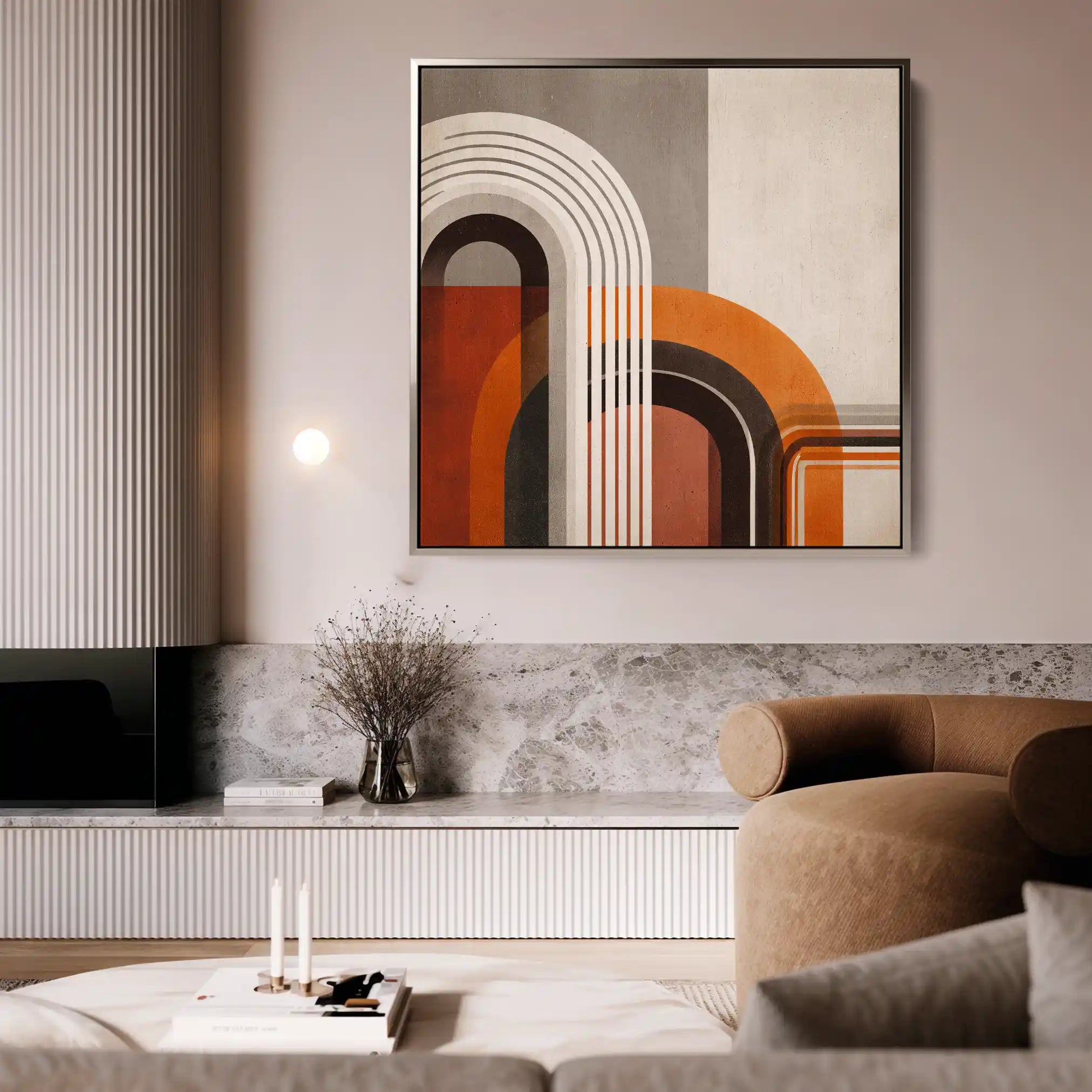 Abstract 1112 Canvas Art 60 x 60 cm / Black