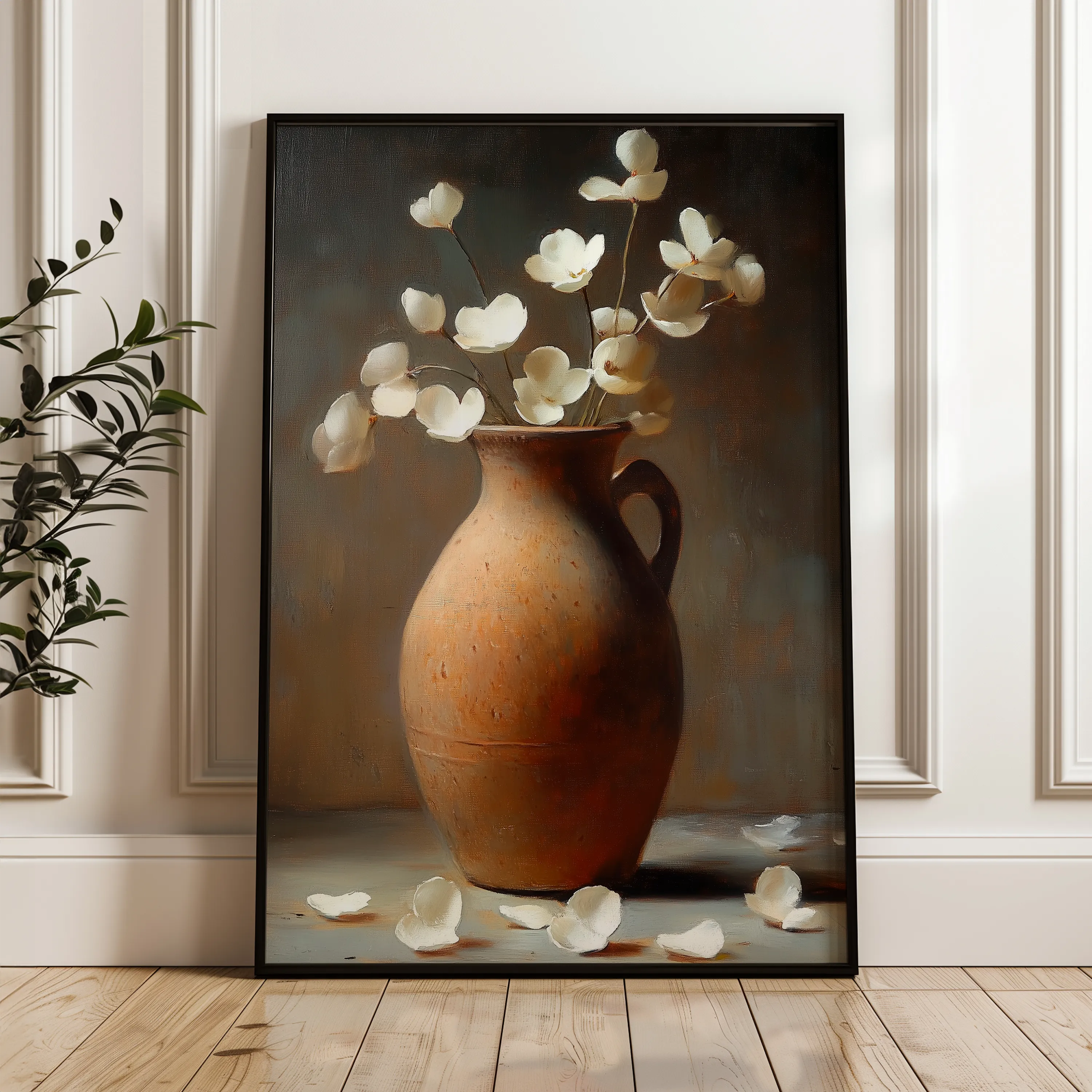 Floral 1112 Canvas Art 60 x 40 cm / Black