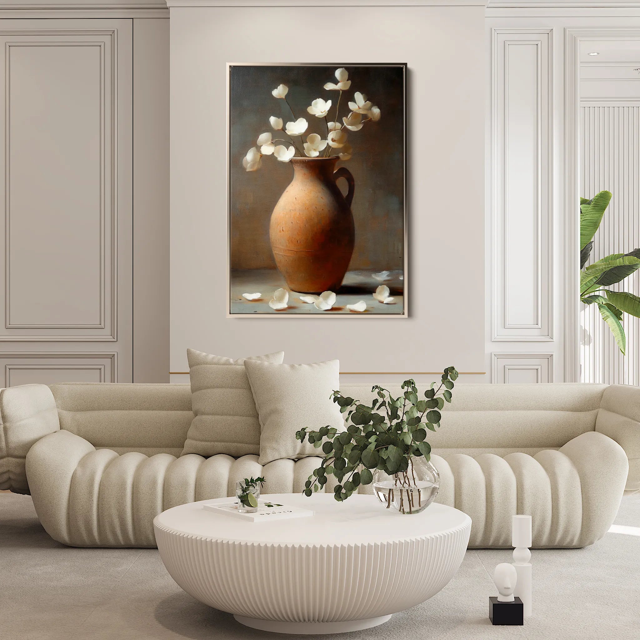 Floral 1112 Canvas Art 60 x 40 cm / Black