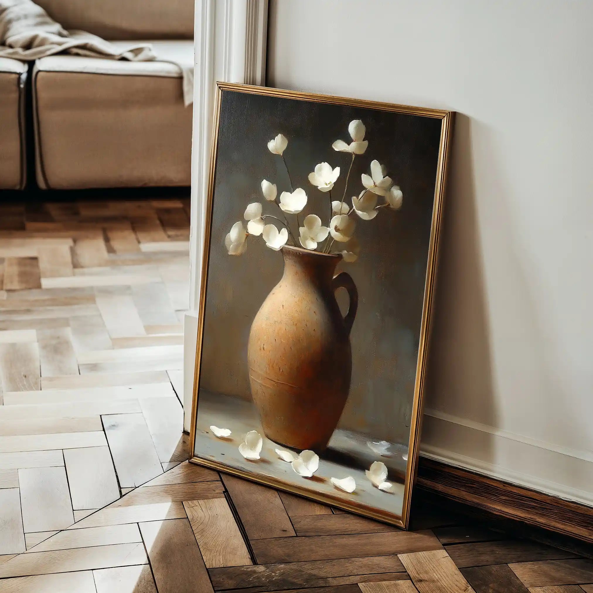 Floral 1112 Canvas Art 60 x 40 cm / Black