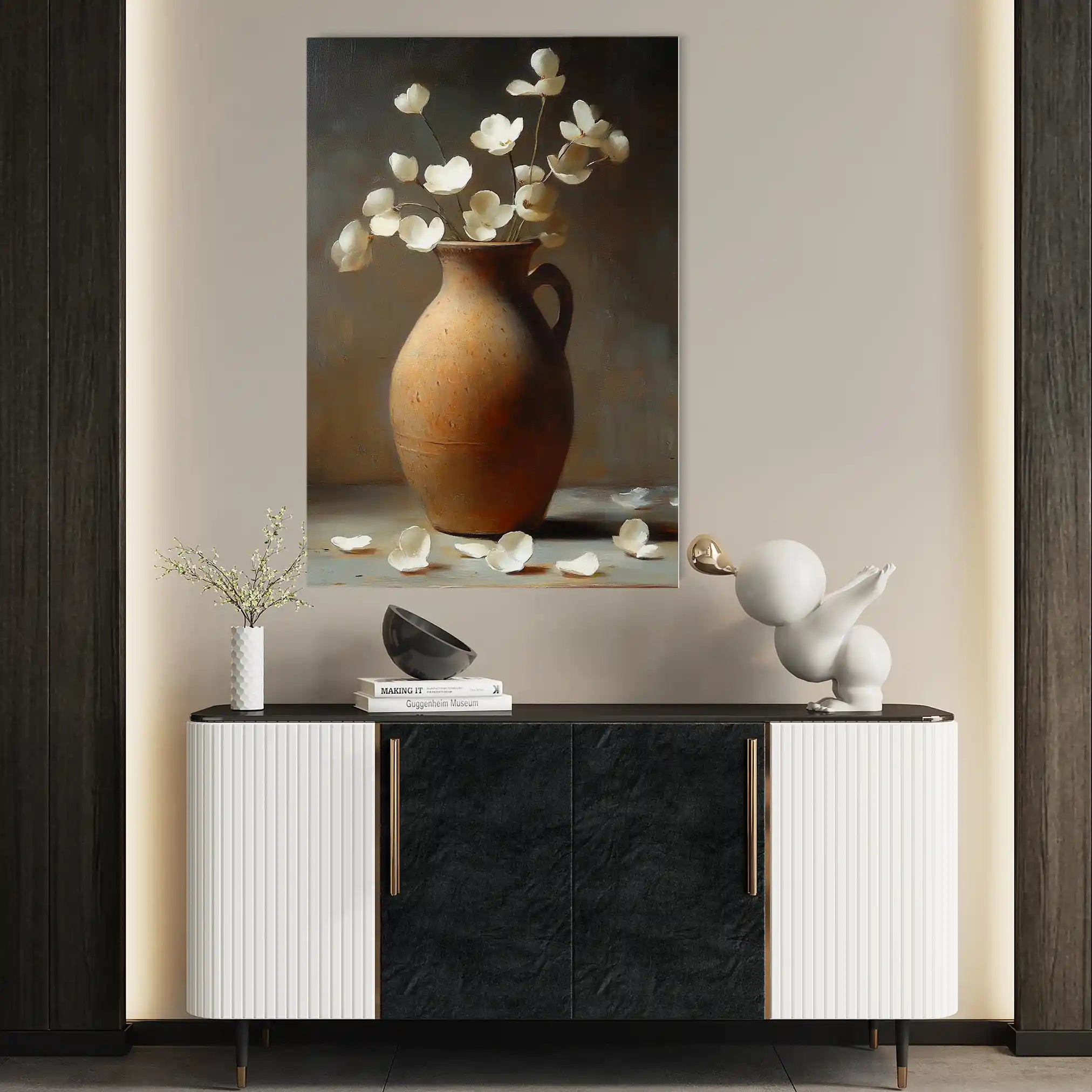 Floral 1112 Canvas Art 60 x 40 cm / Black