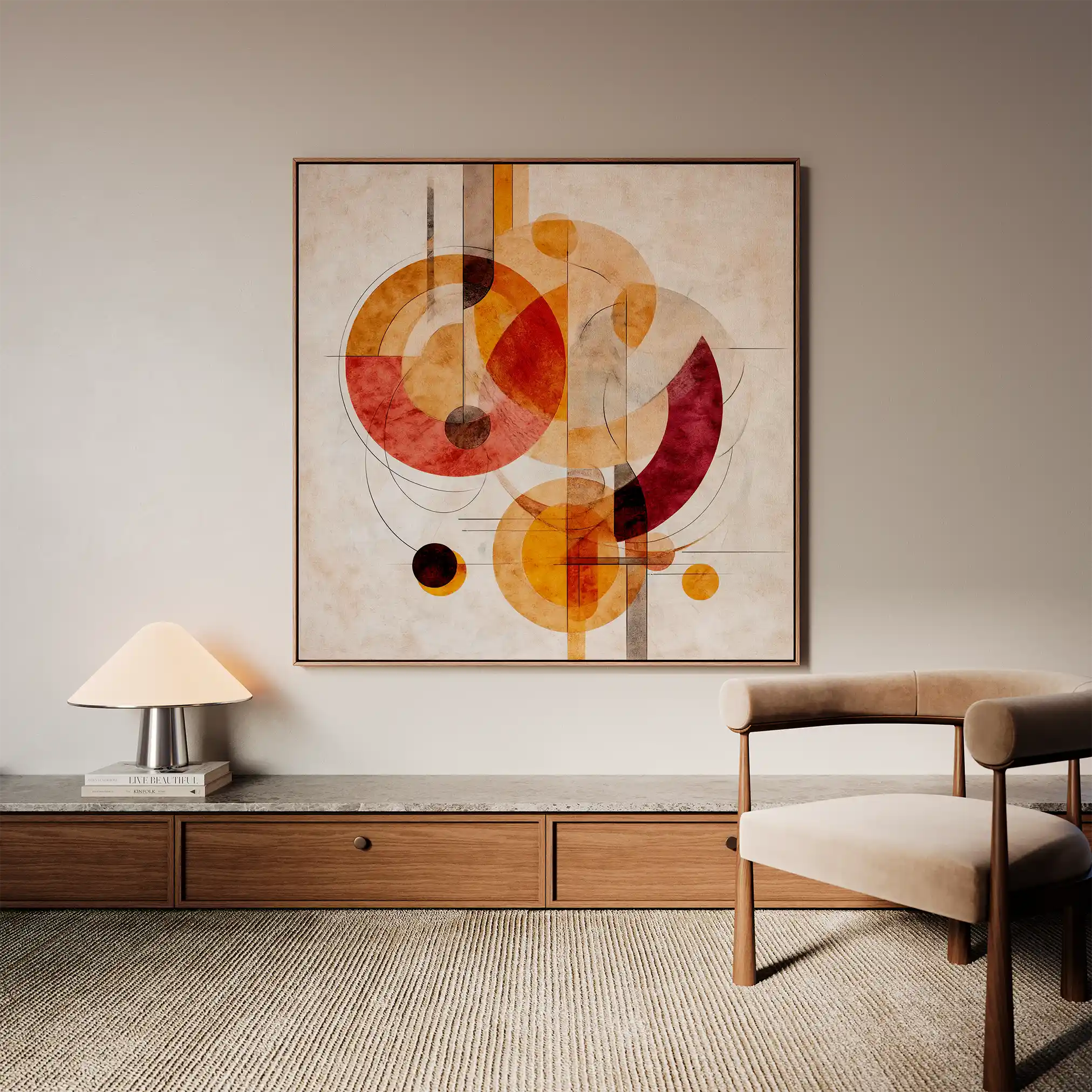 Abstract 1113 Canvas Art 60 x 60 cm / Black