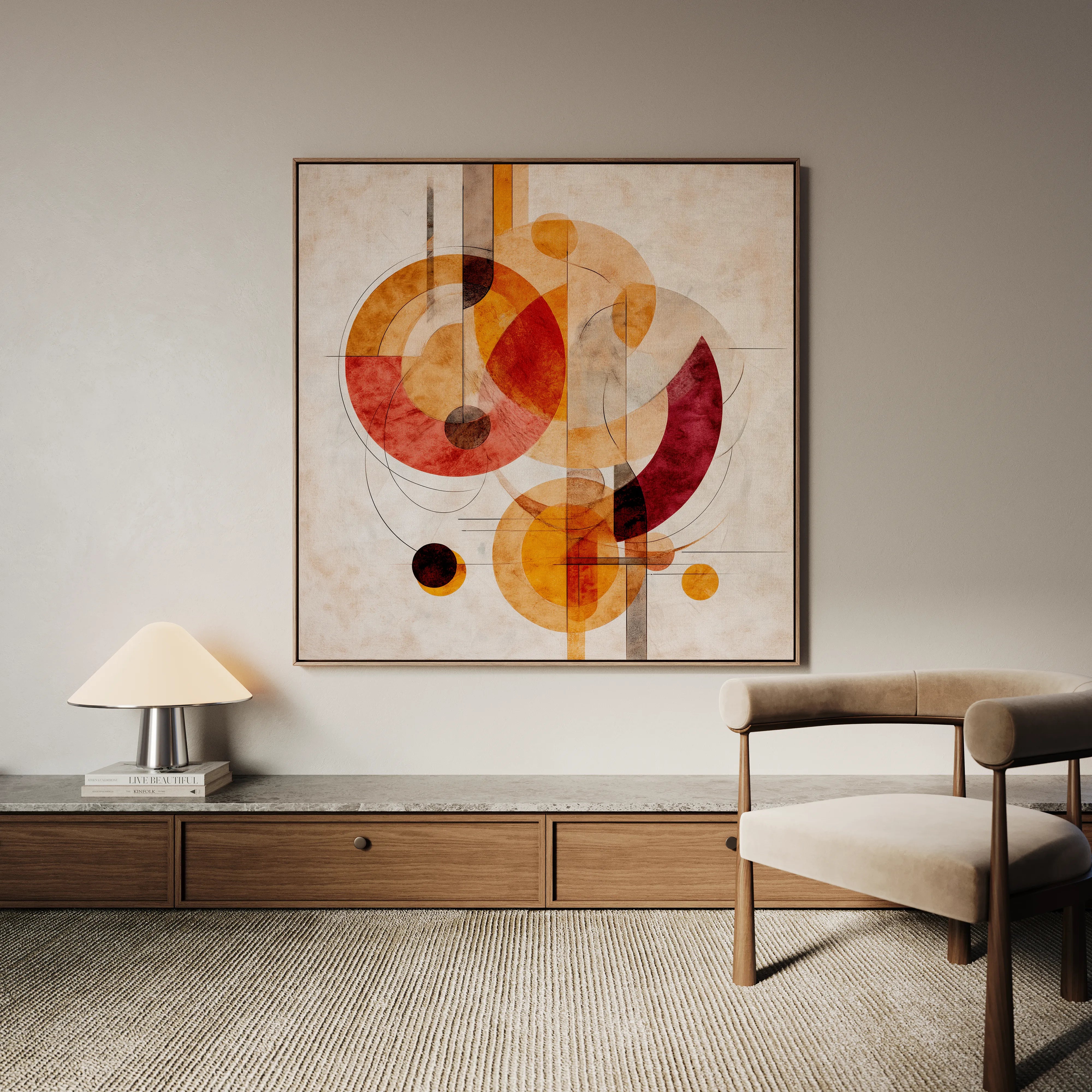 Abstract 1113 Canvas Art 60 x 60 cm / Black