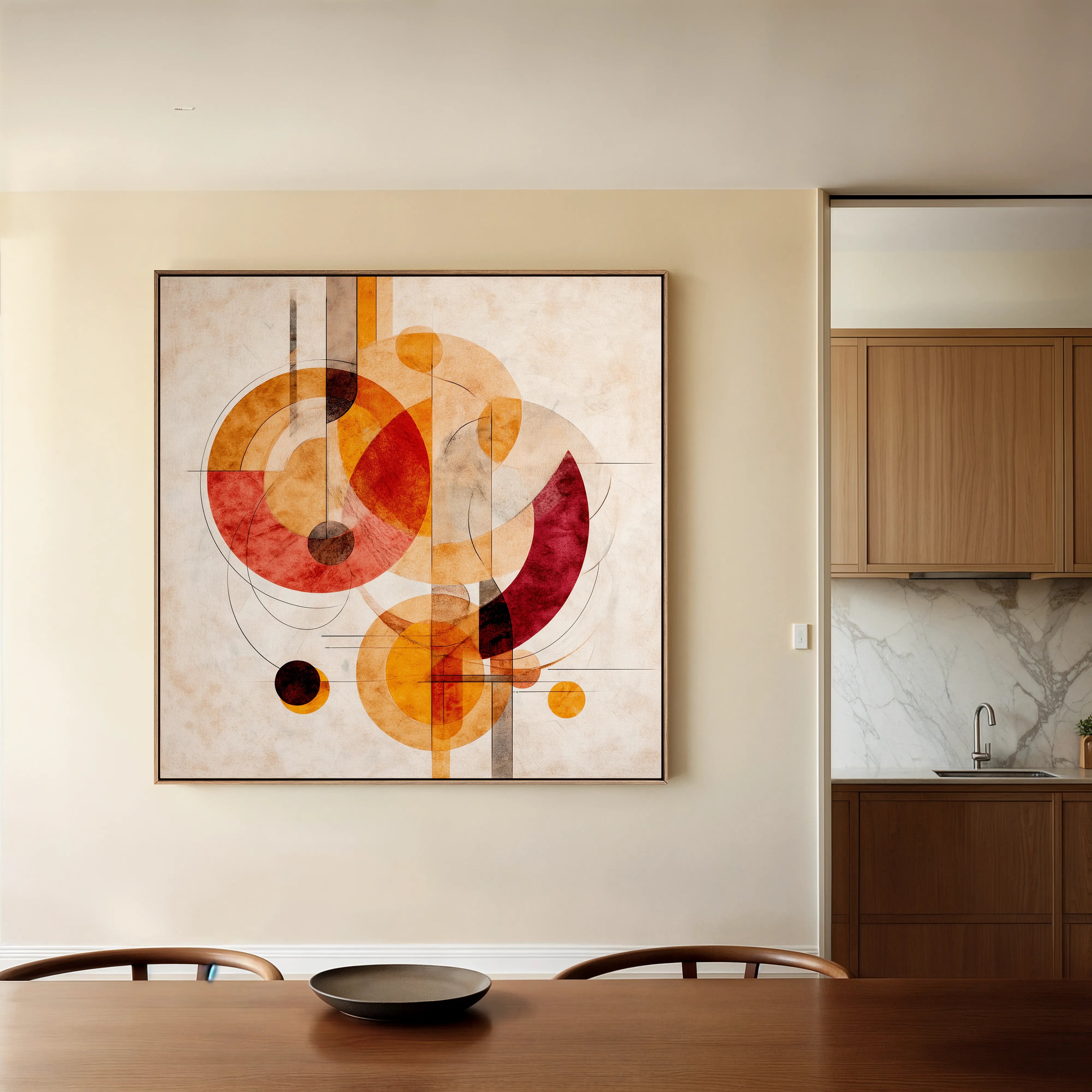 Abstract 1113 Canvas Art 60 x 60 cm / Black