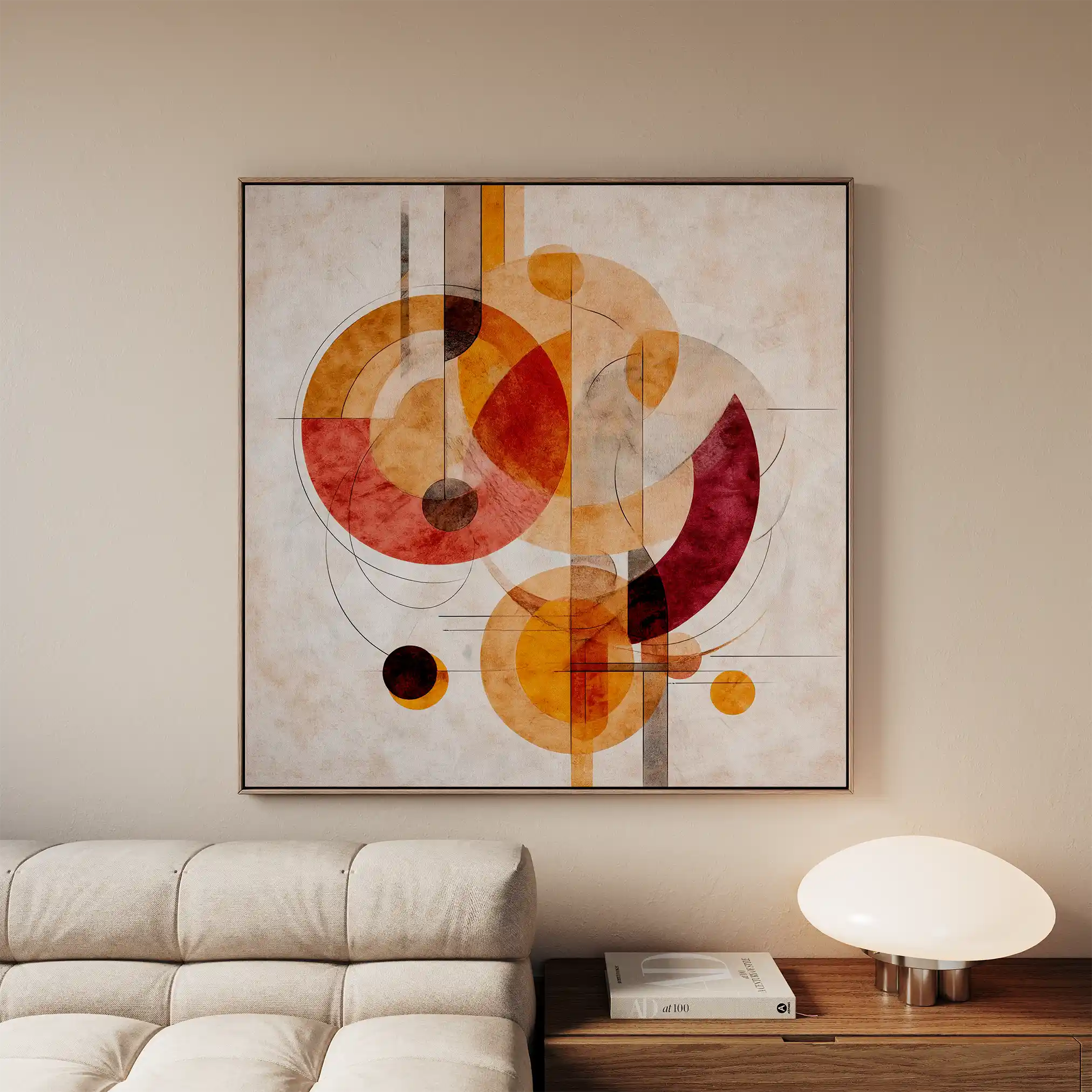 Abstract 1113 Canvas Art 60 x 60 cm / Black