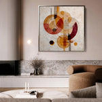 Abstract 1113 Canvas Art 60 x 60 cm / Black