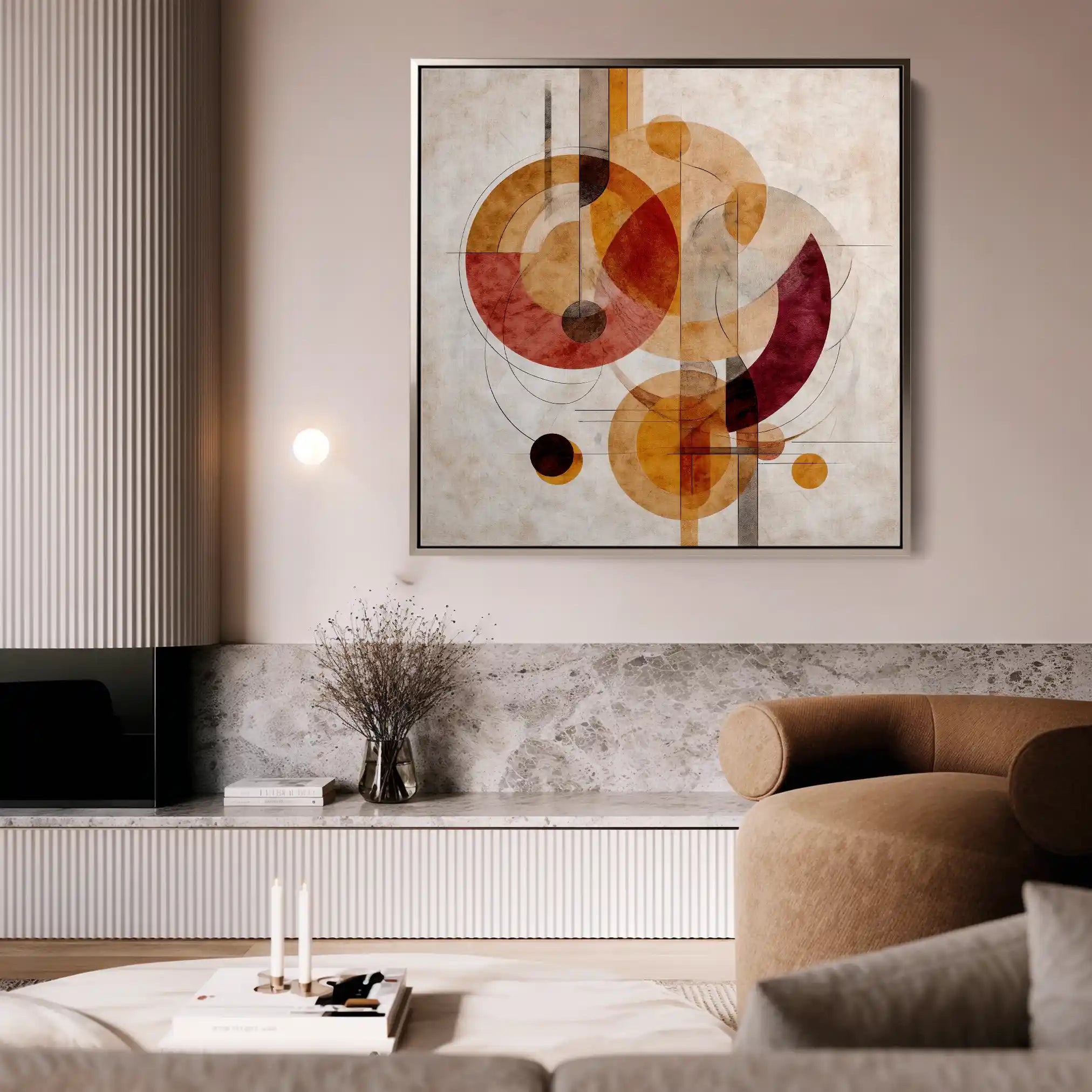 Abstract 1113 Canvas Art 60 x 60 cm / Black