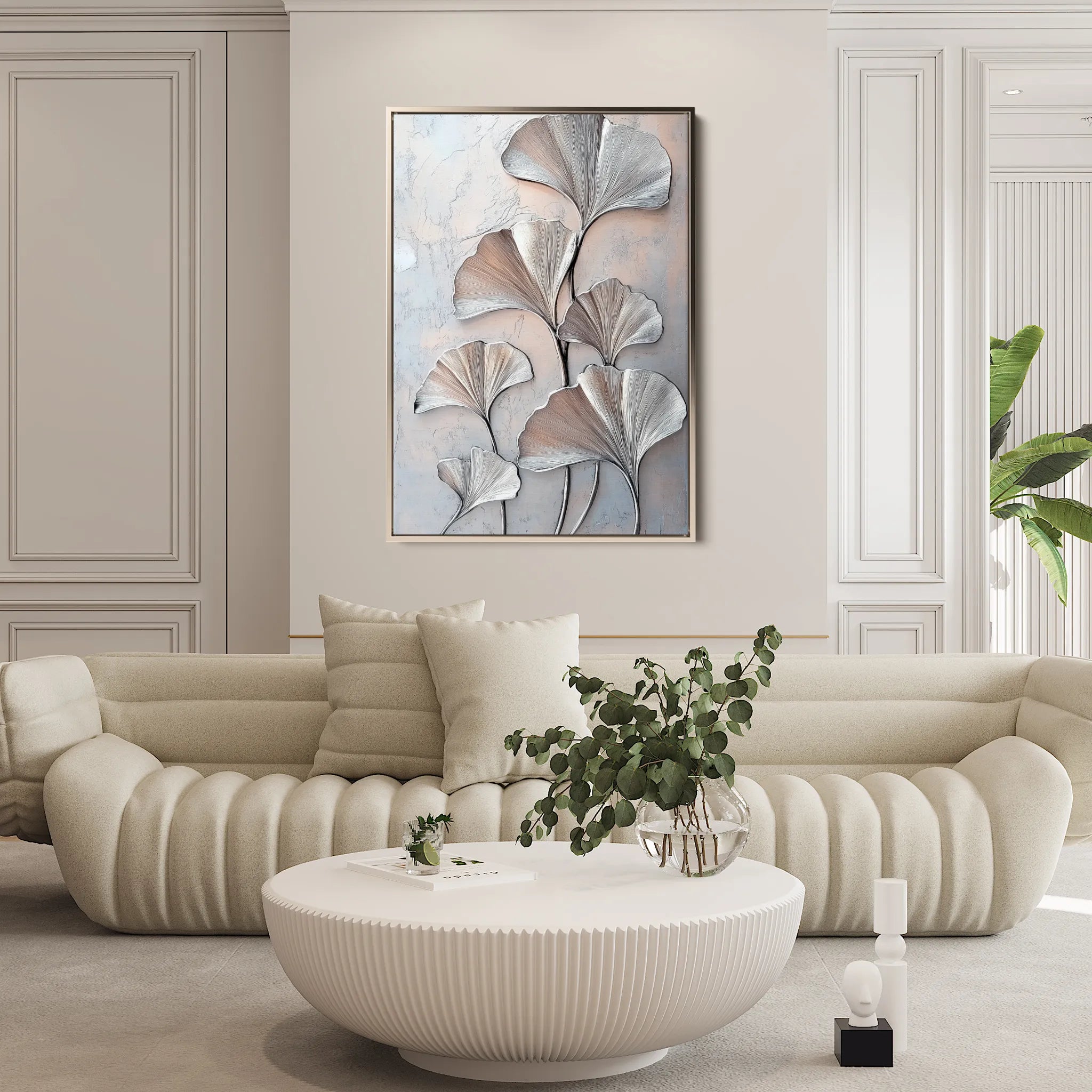 Floral 1113 Canvas Art 60 x 40 cm / Black