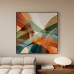Abstract 1114 Canvas Art 60 x 60 cm / Black