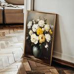 Floral 1114 Canvas Art 60 x 40 cm / Black