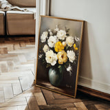 Floral 1114 Canvas Art 60 x 40 cm / Black