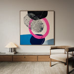 Abstract 1115 Canvas Art 60 x 60 cm / Black