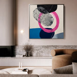 Abstract 1115 Canvas Art 60 x 60 cm / Black