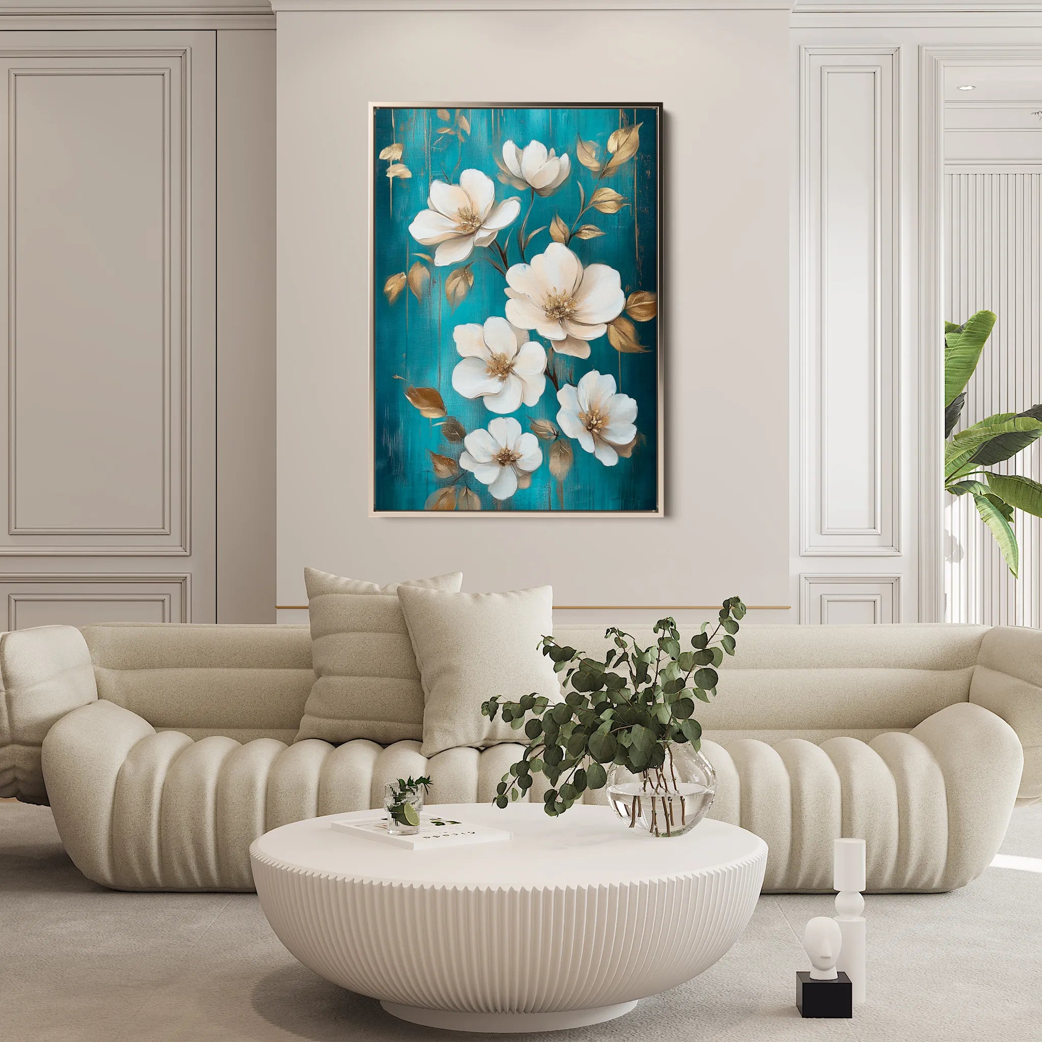 Floral 1115 Canvas Art 60 x 40 cm / Black