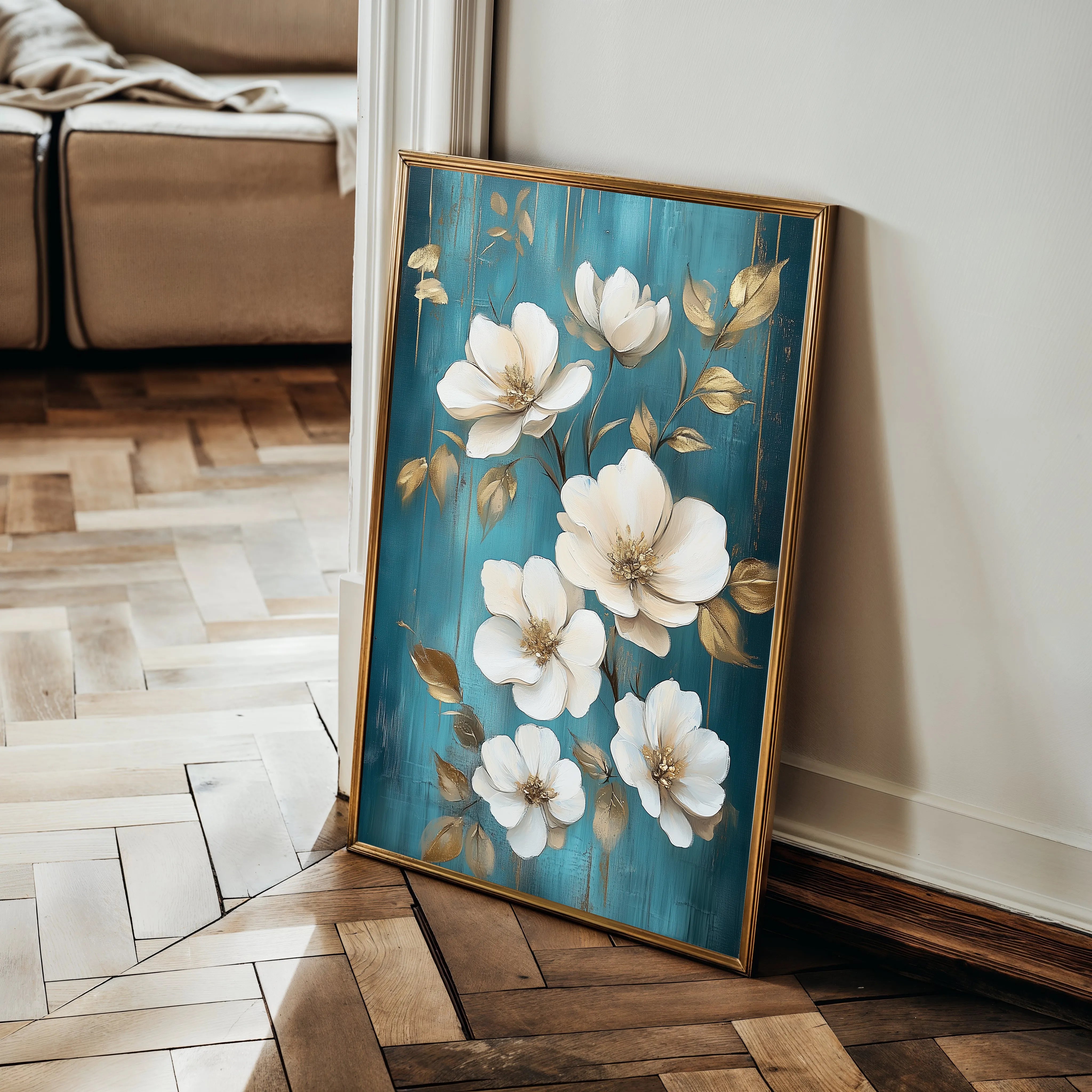 Floral 1115 Canvas Art 60 x 40 cm / Black