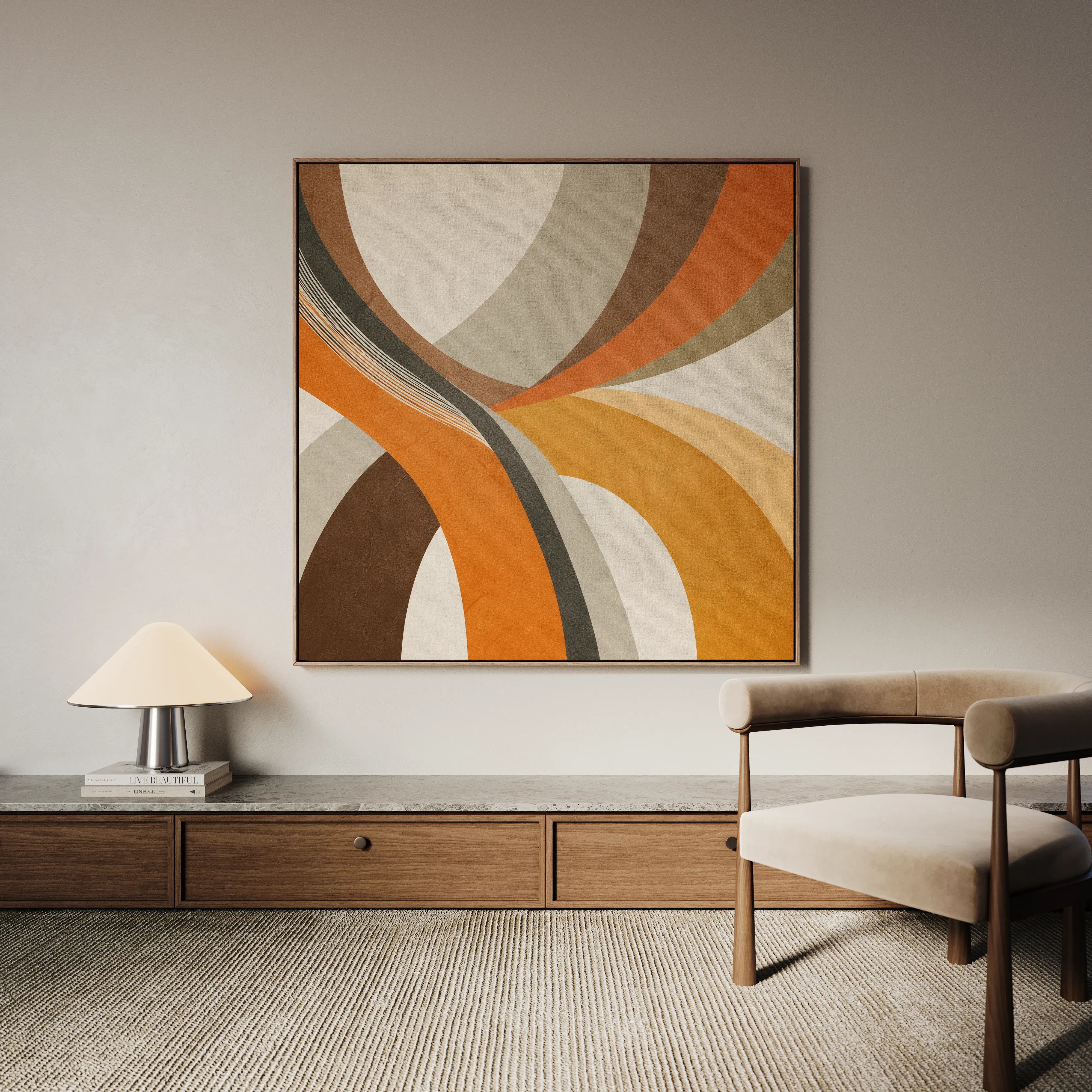Abstract 1116 Canvas Art 60 x 60 cm / Black