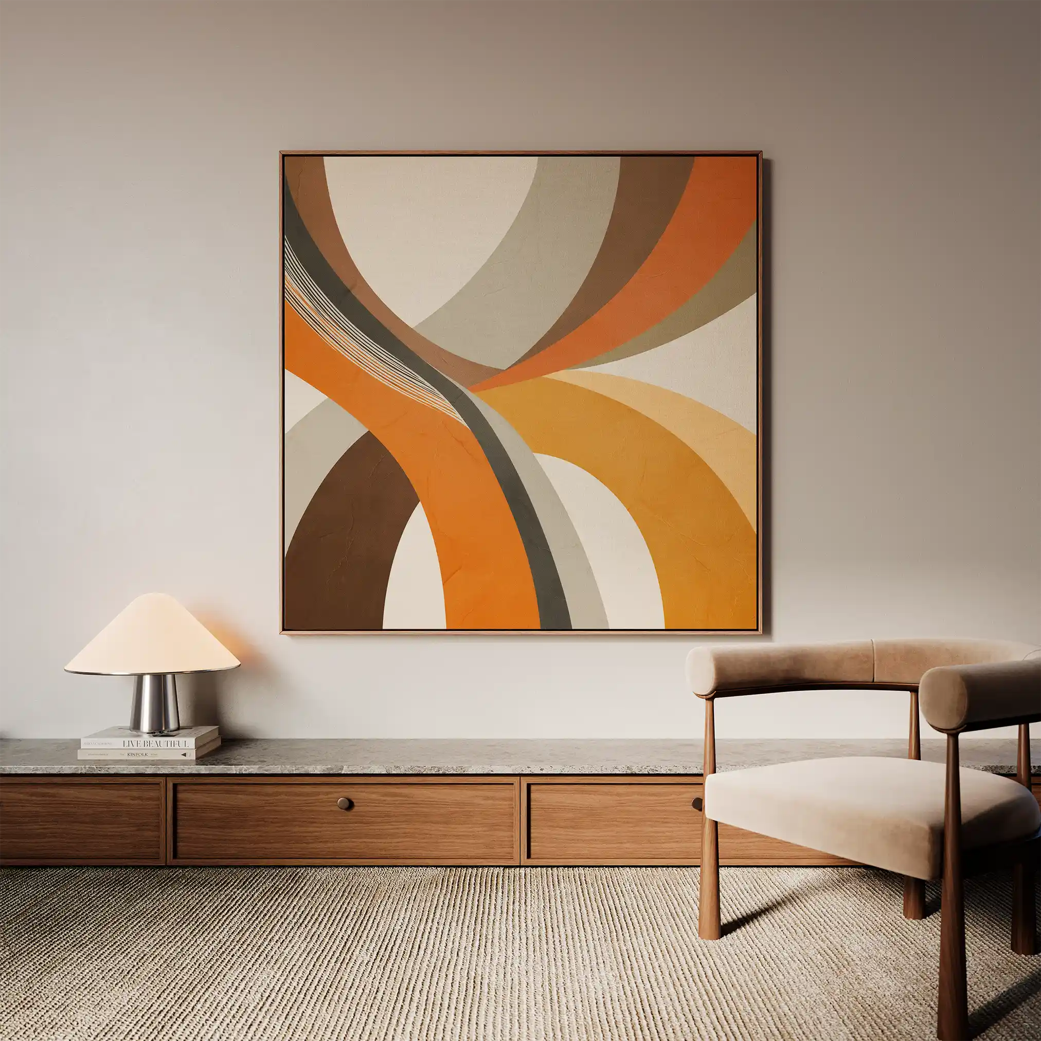Abstract 1116 Canvas Art 60 x 60 cm / Black