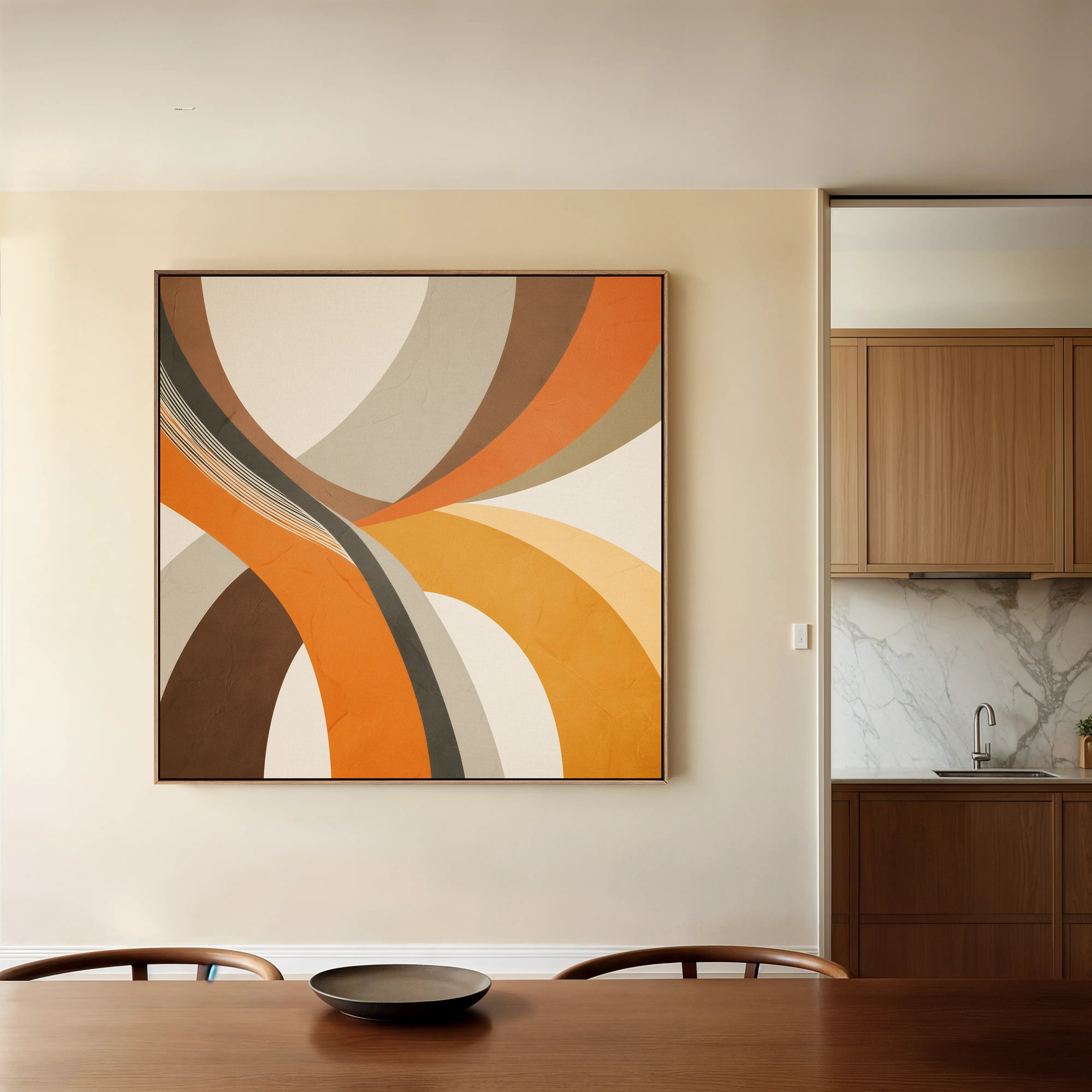 Abstract 1116 Canvas Art 60 x 60 cm / Black