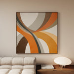 Abstract 1116 Canvas Art 60 x 60 cm / Black